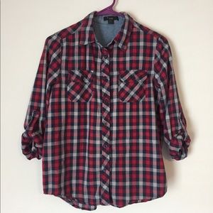 Forever 21 Plaid Button-Up